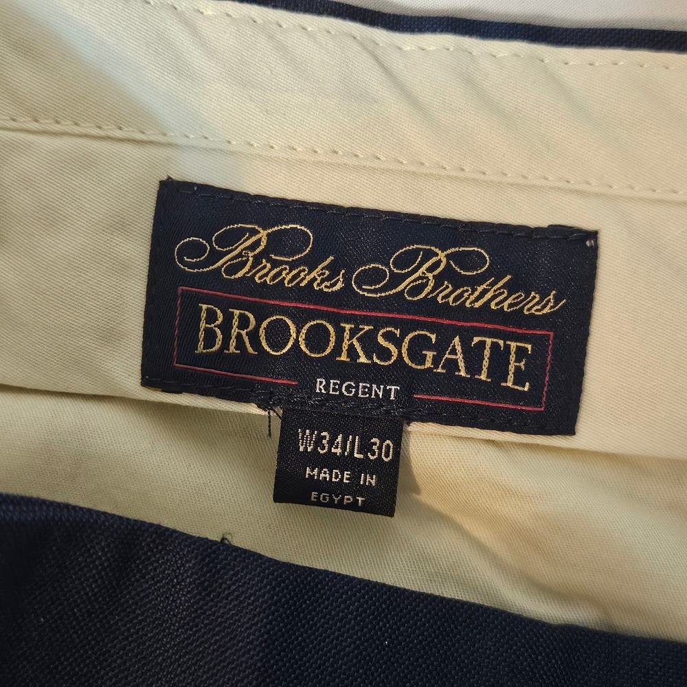 Brooks Bros REGENT Men's Navy Blue Dress Pants VITALE BARBERIS Classic 33x30 - Picture 11 of 11